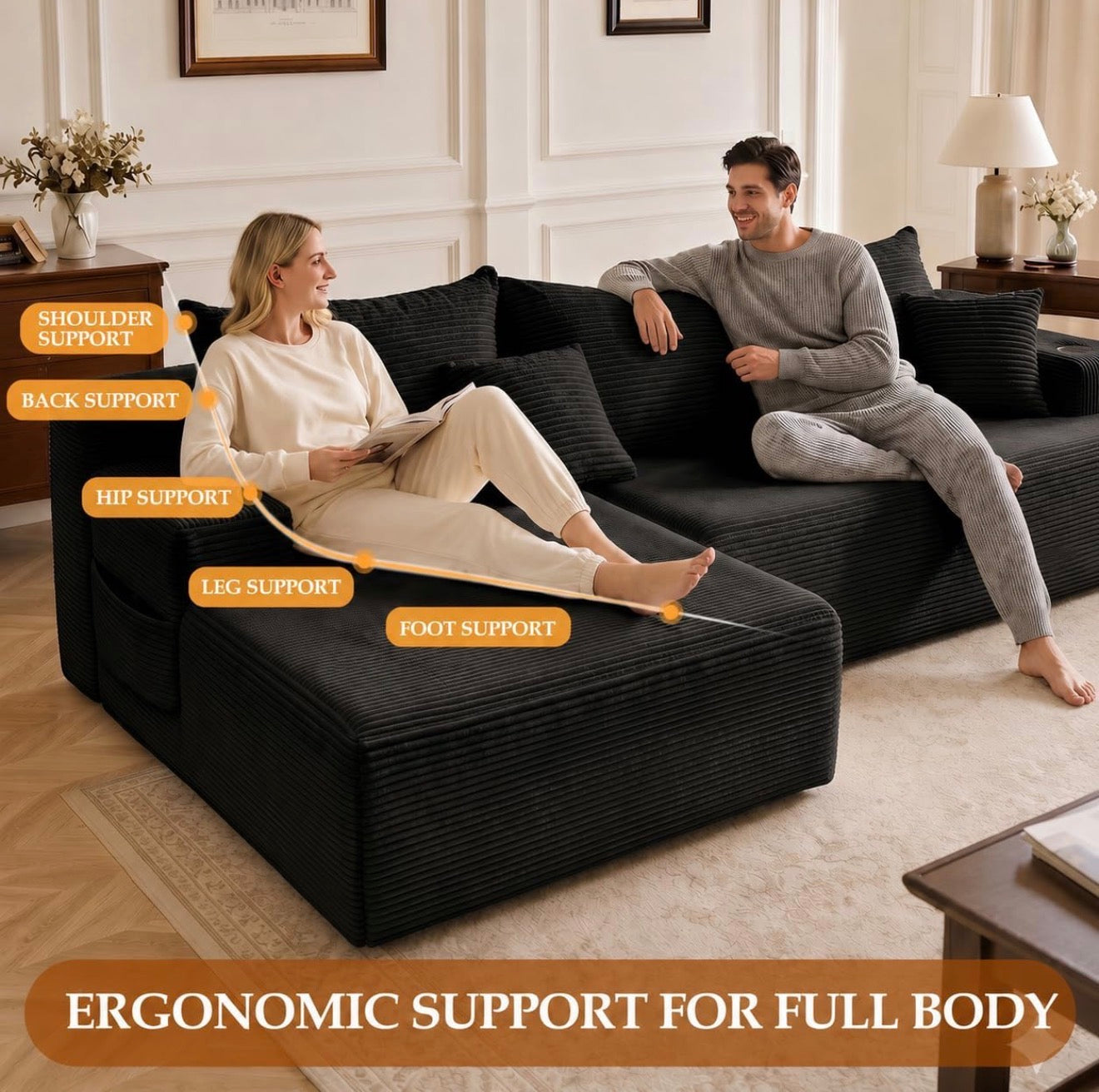 The Boneless Cloud Couch - 96.8" No Assembly Required