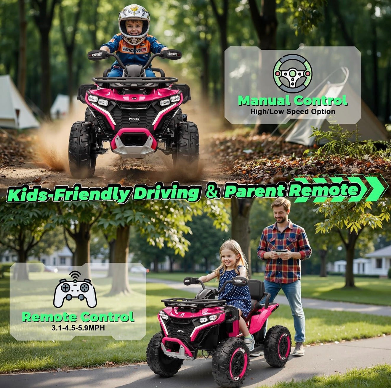 The Ranger XL — 24V 2-Seater Kids ATV