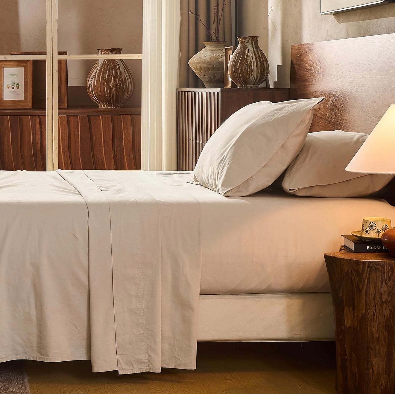 100% Linen Sheet Set French Flax Farmhouse Style