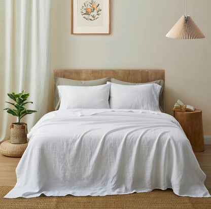 100% Linen Sheet Set French Flax Farmhouse Style