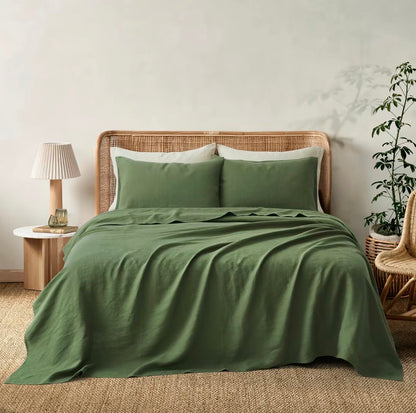 100% Linen Sheet Set French Flax Farmhouse Style